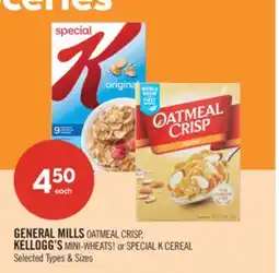 Shoppers Drug Mart GENERAL MILLS OATMEAL CRISP, KELLOGG'S MINI-WHEATS! or SPECIAL K CEREAL offer