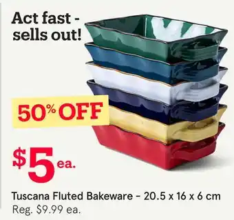 Kitchen Stuff Plus Tuscana Fluted Bakeware offer