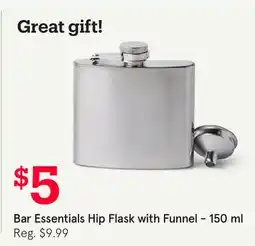 Kitchen Stuff Plus Bar Essentials Hip Flask with Funnel offer