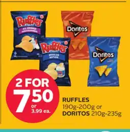 Rexall RUFFLES 190g-200g or DORITOS 210g-235g offer