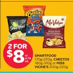 Rexall SMARTFOOD 170g-220g, CHEETOS 180g-310g or MISS VICKIE'S 200g-220g offer
