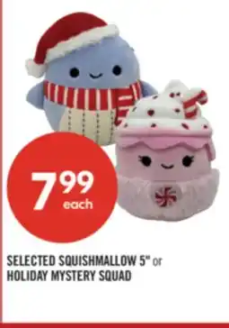 Shoppers Drug Mart SELECTED SQUISHMALLOW 5 or HOLIDAY MYSTERY SQUAD offer