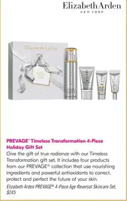 Shoppers Drug Mart Elizabeth Arden PREVAGE 4-Piece Age Reversal Skincare Set offer