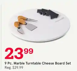 Kitchen Stuff Plus 9 Pc. Marble Turntable Cheese Board Set offer