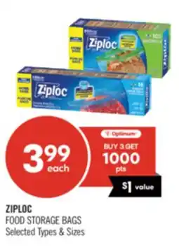 Shoppers Drug Mart ZIPLOC FOOD STORAGE BAGS offer