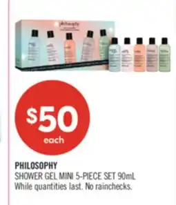 Shoppers Drug Mart PHILOSOPHY SHOWER GEL MINI 5-PIECE SET offer