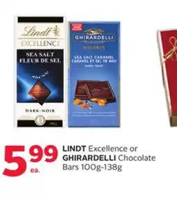 Rexall LINDT Excellence or GHIRARDELLI Chocolate Bars offer