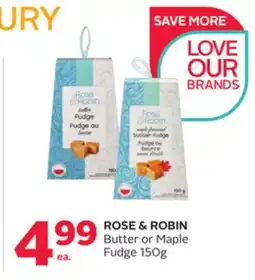 Rexall ROSE & ROBIN Butter or Maple Fudge offer