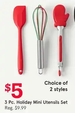 Kitchen Stuff Plus 3 Pc. Holiday Mini Utensils Set offer