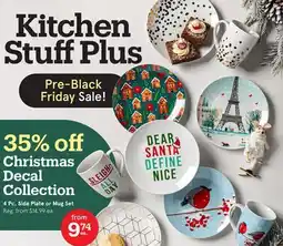 Kitchen Stuff Plus 4 Pc. Side Plate or Mug Set offer