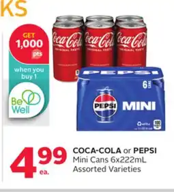 Rexall COCA-COLA or PEPSI Mini Cans offer