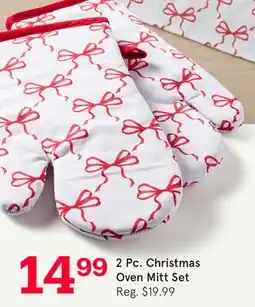 Kitchen Stuff Plus 2 Pc. Christmas Oven Mitt Set offer