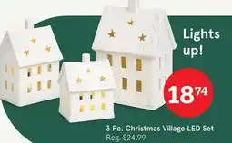 Kitchen Stuff Plus 3 Pc. Christmas Village LED Set offer