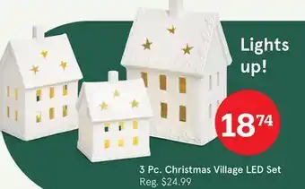 Kitchen Stuff Plus 3 Pc. Christmas Village LED Set offer