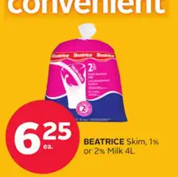 Rexall BEATRICE Skim, 1% or 2% Milk 4L offer