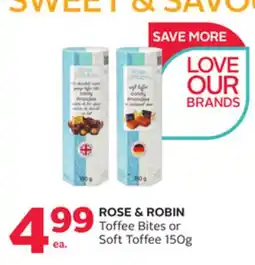 Rexall ROSE & ROBIN Toffee Bites or Soft Toffee offer