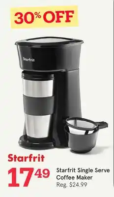 Kitchen Stuff Plus Starfrit Single Serve Coffee Maker offer