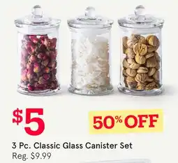Kitchen Stuff Plus 3 Pc. Classic Glass Canister Set offer