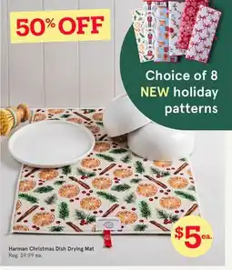 Kitchen Stuff Plus Harman Christmas Dish Drying Mat offer
