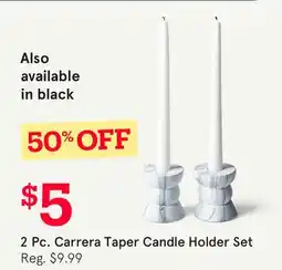Kitchen Stuff Plus 2 Pc. Carrera Taper Candle Holder Set offer