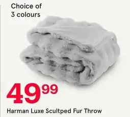 Kitchen Stuff Plus Harman Luxe Scultped Fur Throw offer