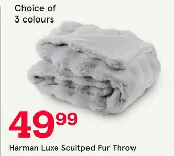 Kitchen Stuff Plus Harman Luxe Scultped Fur Throw offer