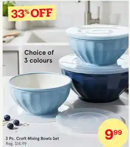 Kitchen Stuff Plus 3 Pc. Croft Mixing Bowls Set offer