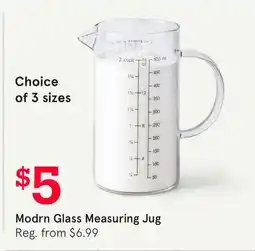 Kitchen Stuff Plus Modrn Glass Measuring Jug offer