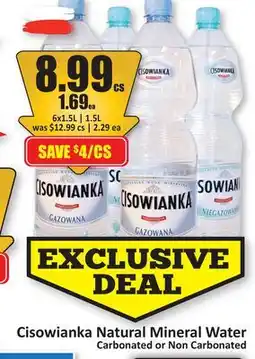 Starsky Cisowianka Natural Mineral Water Carbonated or Non Carbonated offer