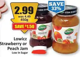 Starsky Lowicz Strawberry or Peach Jam offer