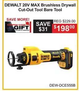 Atlas Tools & Machinery DEWALT 20V MAX Brushless Drywall Cut-Out Tool offer