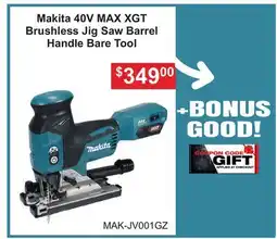 Atlas Tools & Machinery Makita 40V MAX XGT Brushless Jig Saw Barrel Handle Tool offer
