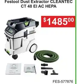 Atlas Tools & Machinery Festool Dust Extractor CLEANTEC CT offer