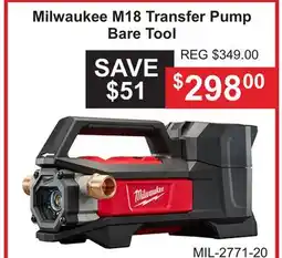 Atlas Tools & Machinery Milwaukee M18 Transfer Pump Bare Tool offer
