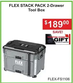 Atlas Tools & Machinery FLEX STACK PACK 2-Drawer Tool Box offer