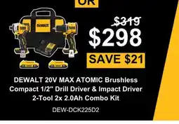 Atlas Tools & Machinery DEWALT 20V MAX ATOMIC Brushless Compact 1/2 offer