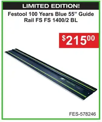 Atlas Tools & Machinery Blue 55 Guide Rail FS FS 1400/2 BL offer