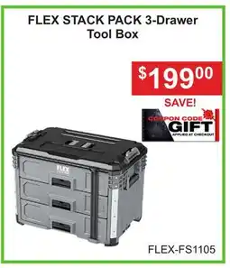 Atlas Tools & Machinery FLEX STACK PACK 3-Drawer Tool Box offer