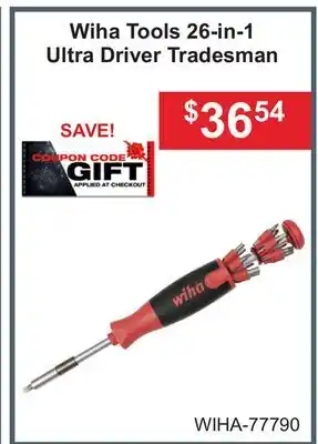 Atlas Tools & Machinery Wiha Tools 26-in-1 Ultra Driver Tradesman offer