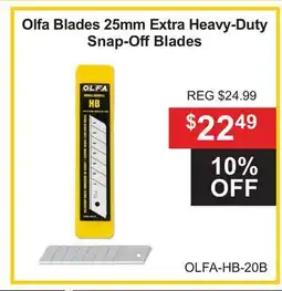Atlas Tools & Machinery Olfa Blades 25mm Extra Heavy-Duty Snap-OffBlades offer