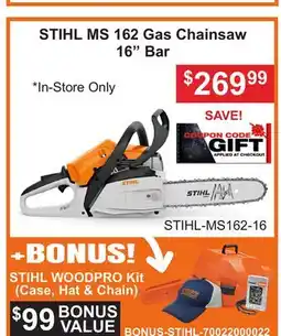 Atlas Tools & Machinery STIHL MS 162 Gas Chainsaw 16 Bar offer