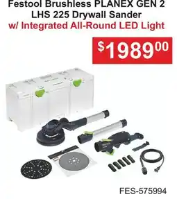 Atlas Tools & Machinery Festool Brushless PLANEX GEN 2 LHS 225 Drywall Sander offer