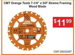Atlas Tools & Machinery CMT Orange Tools 7-1/4 x 24T Xtreme Framing Wood Blade offer