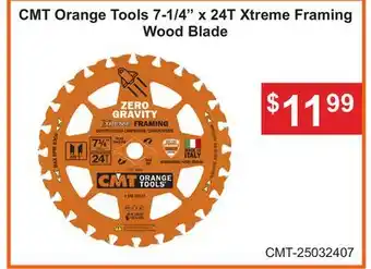 Atlas Tools & Machinery CMT Orange Tools 7-1/4 x 24T Xtreme Framing Wood Blade offer