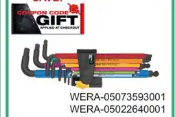 Atlas Tools & Machinery WERA Multicolour 2 L-Key, BlackLaser, 9-Piece Set offer