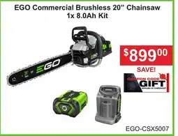 Atlas Tools & Machinery EGO Commercial Brushless 20 Chainsaw 1x 8.0Ah Kit offer