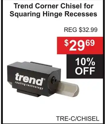 Atlas Tools & Machinery Trend Corner Chisel for Squaring Hinge Recesses offer