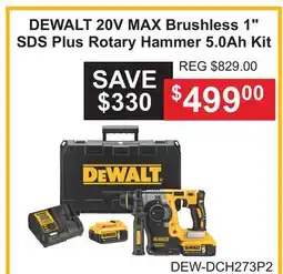 Atlas Tools & Machinery DEWALT 20V MAX Brushless 1 SDS Plus Rotary Hammer 5.0Ah Kit offer