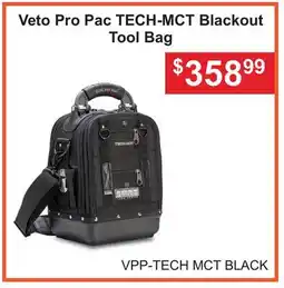Atlas Tools & Machinery Veto Pro Pac TECH-MCT Blackout Tool Bag offer