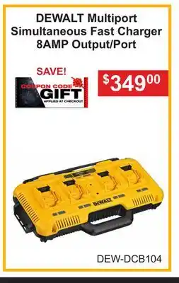Atlas Tools & Machinery DEWALT Multiport Simultaneous Fast Charger 8AMP Output/Port offer